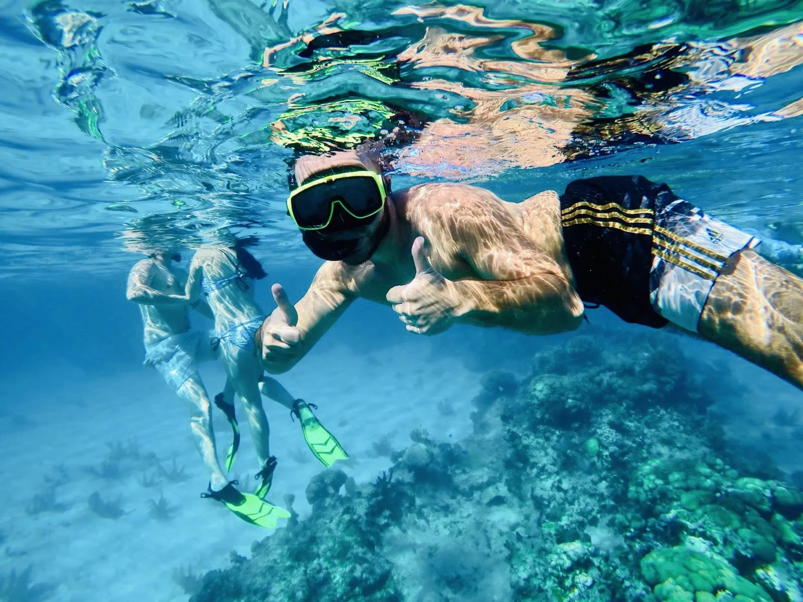 Snorkeller exploring the reef