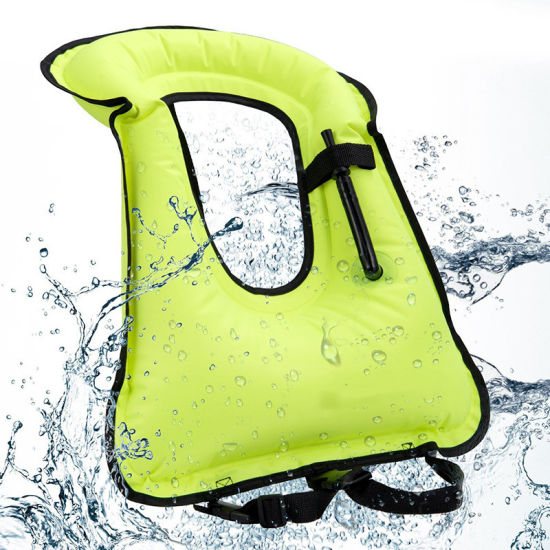 Inflatable snorkel vest